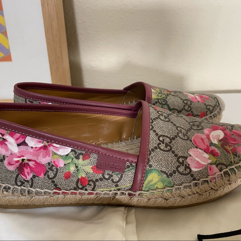 Gucci canvas flat espadrille size 36 1/2 - Picture 8 of 12